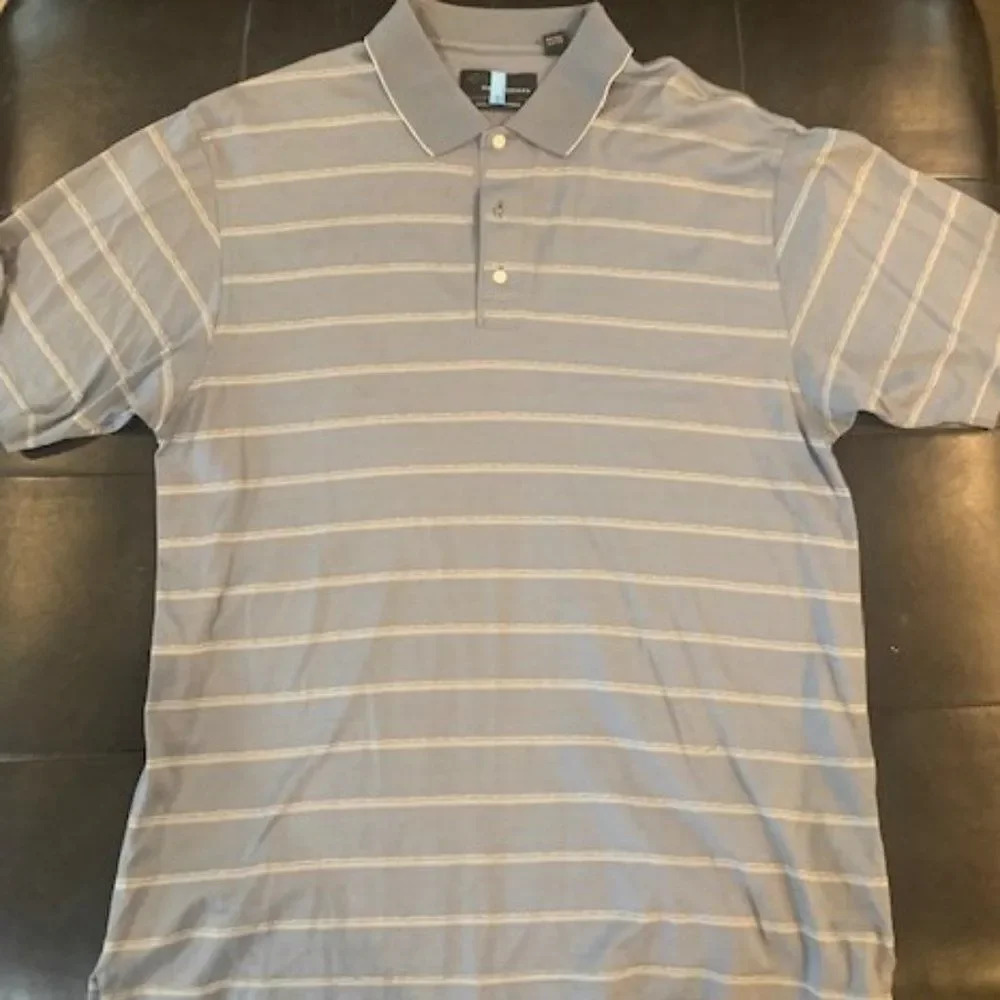 Greg Norman grey polo golf‎ shirt L EUC